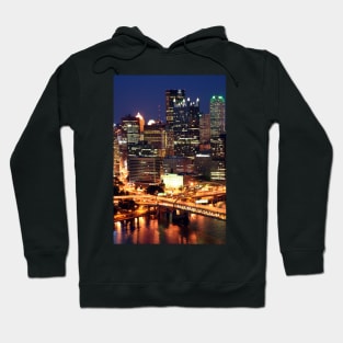 Skyline at Night - Pittsburgh, PA Hoodie